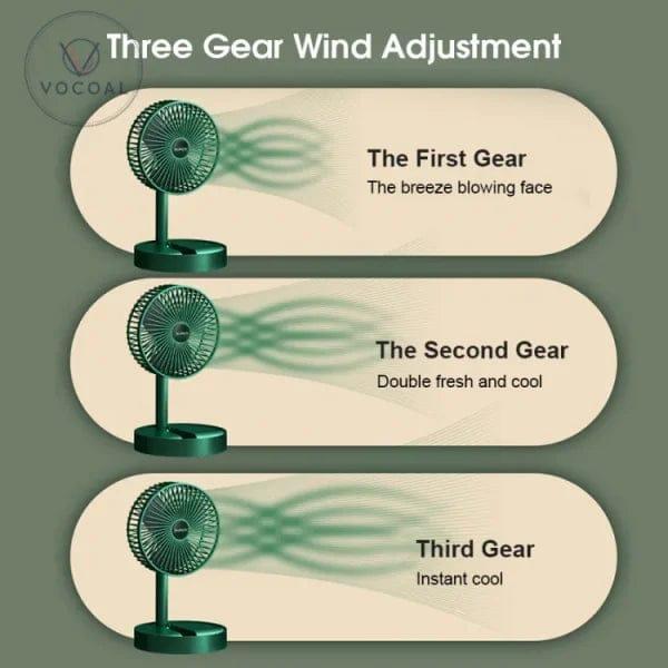 Green fan rotation 3 gear adjustment